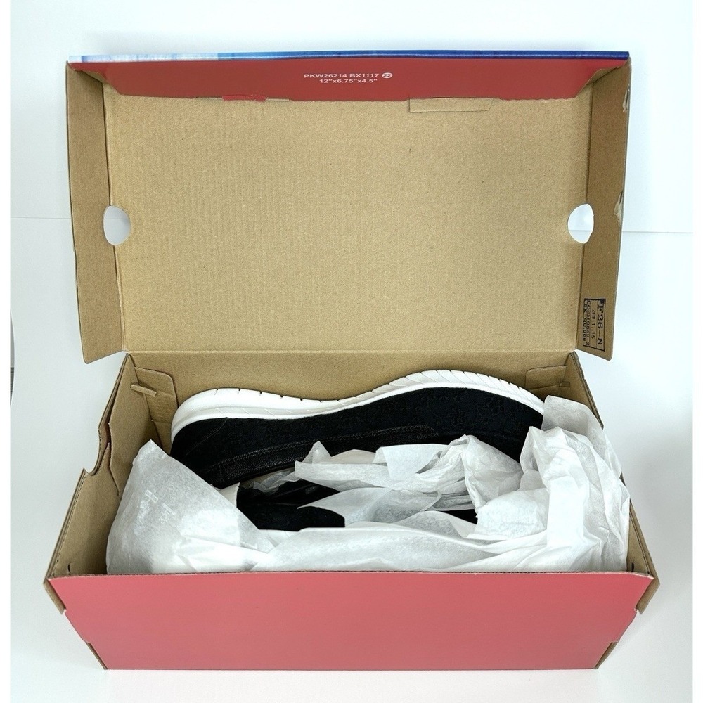 NEW Skechers Wave-Lite Slip On Comfort Sneaker 23633 Black Lace Bow Women's 9 - Picture 9 of 11